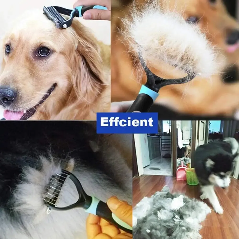 2 Sided Safe Durable Dematting Shedding Pet Grooming Comb