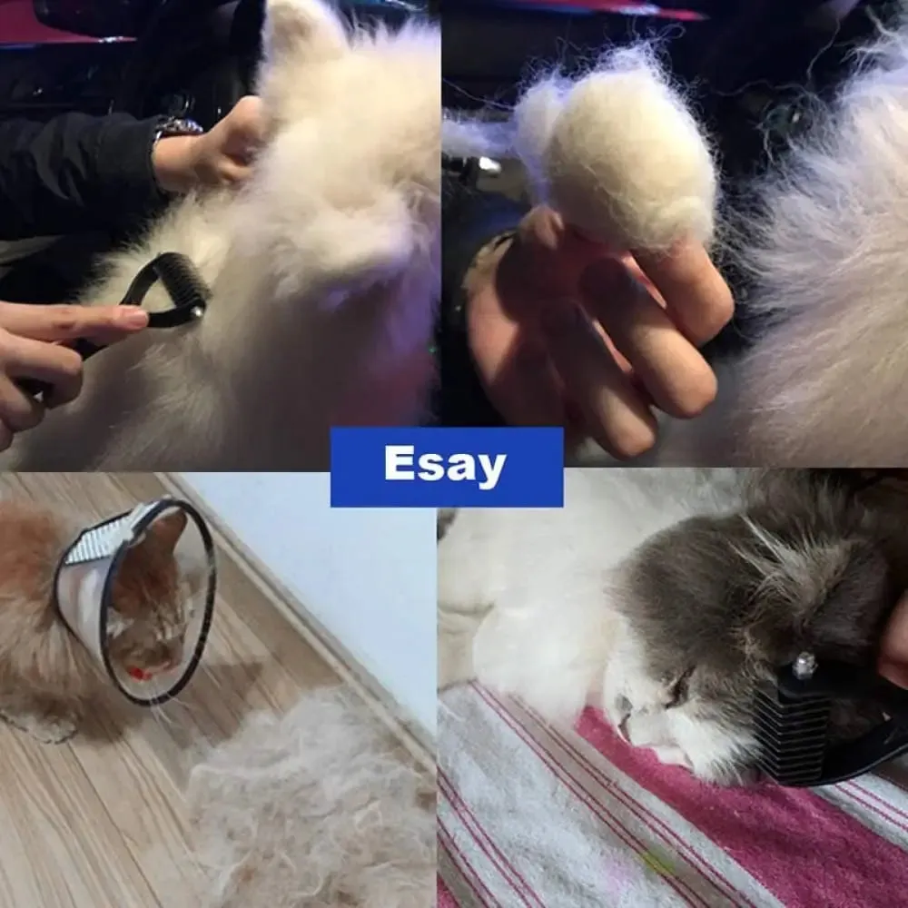 2 Sided Safe Durable Dematting Shedding Pet Grooming Comb