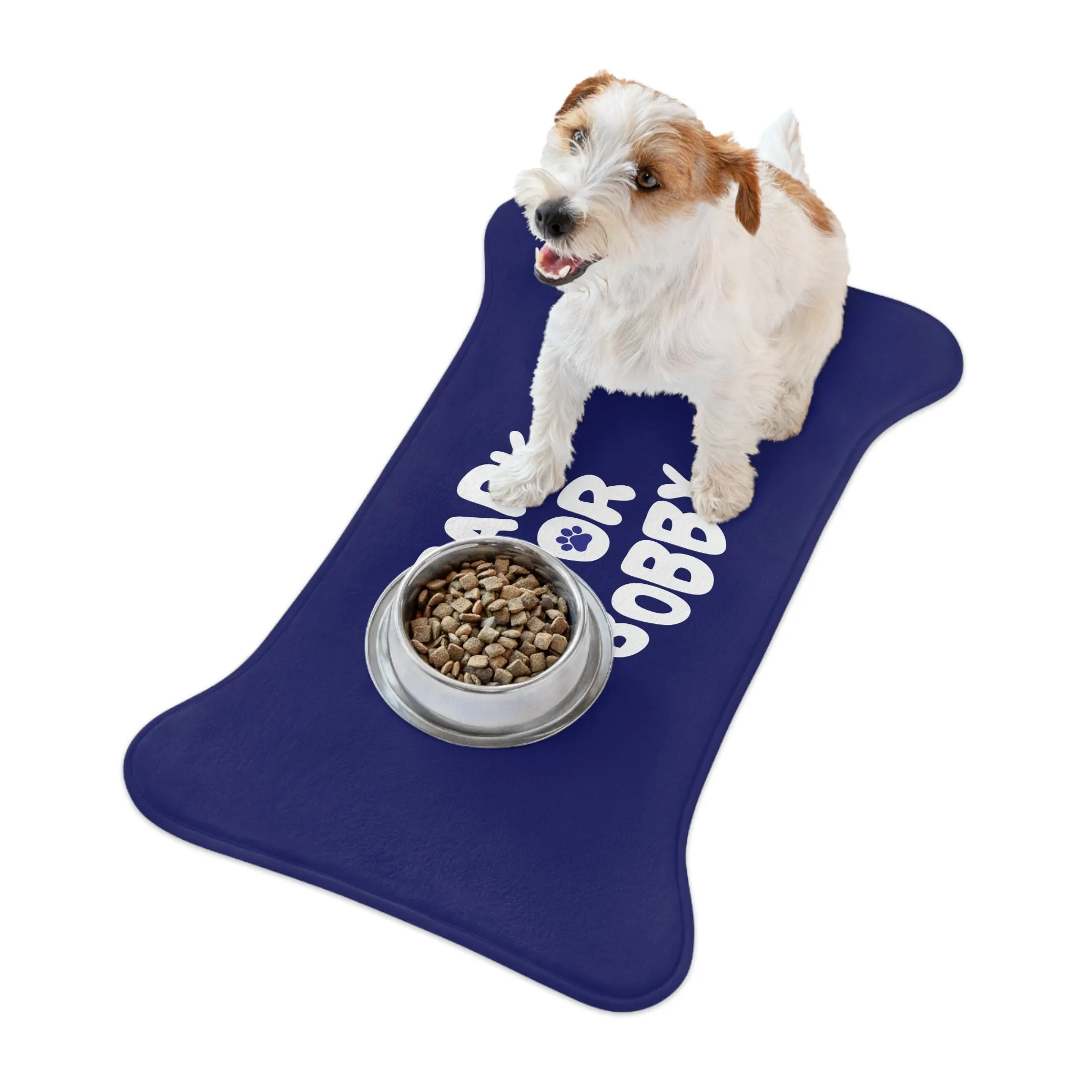 Bark for Bobby Pet Navy Feeding Mat