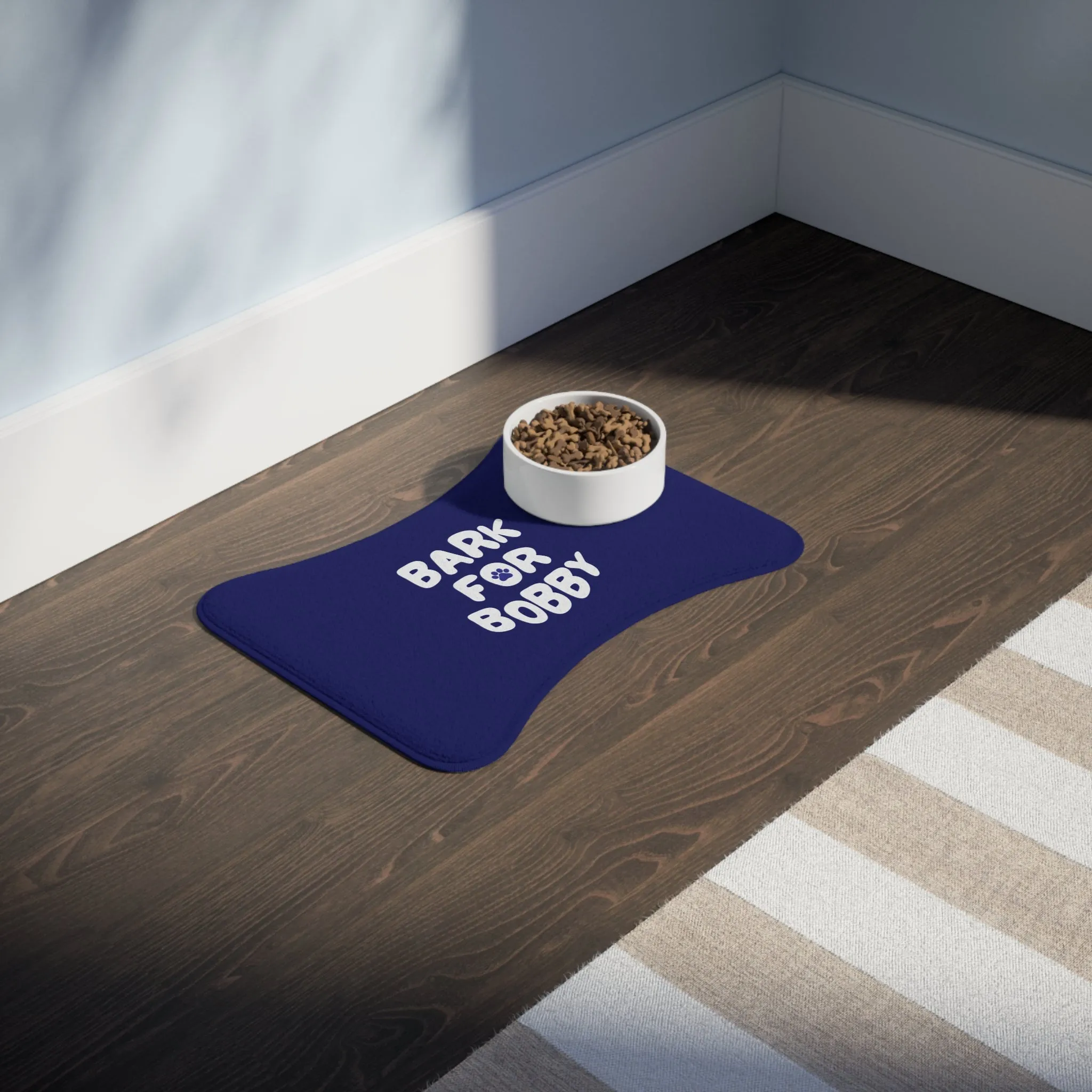 Bark for Bobby Pet Navy Feeding Mat
