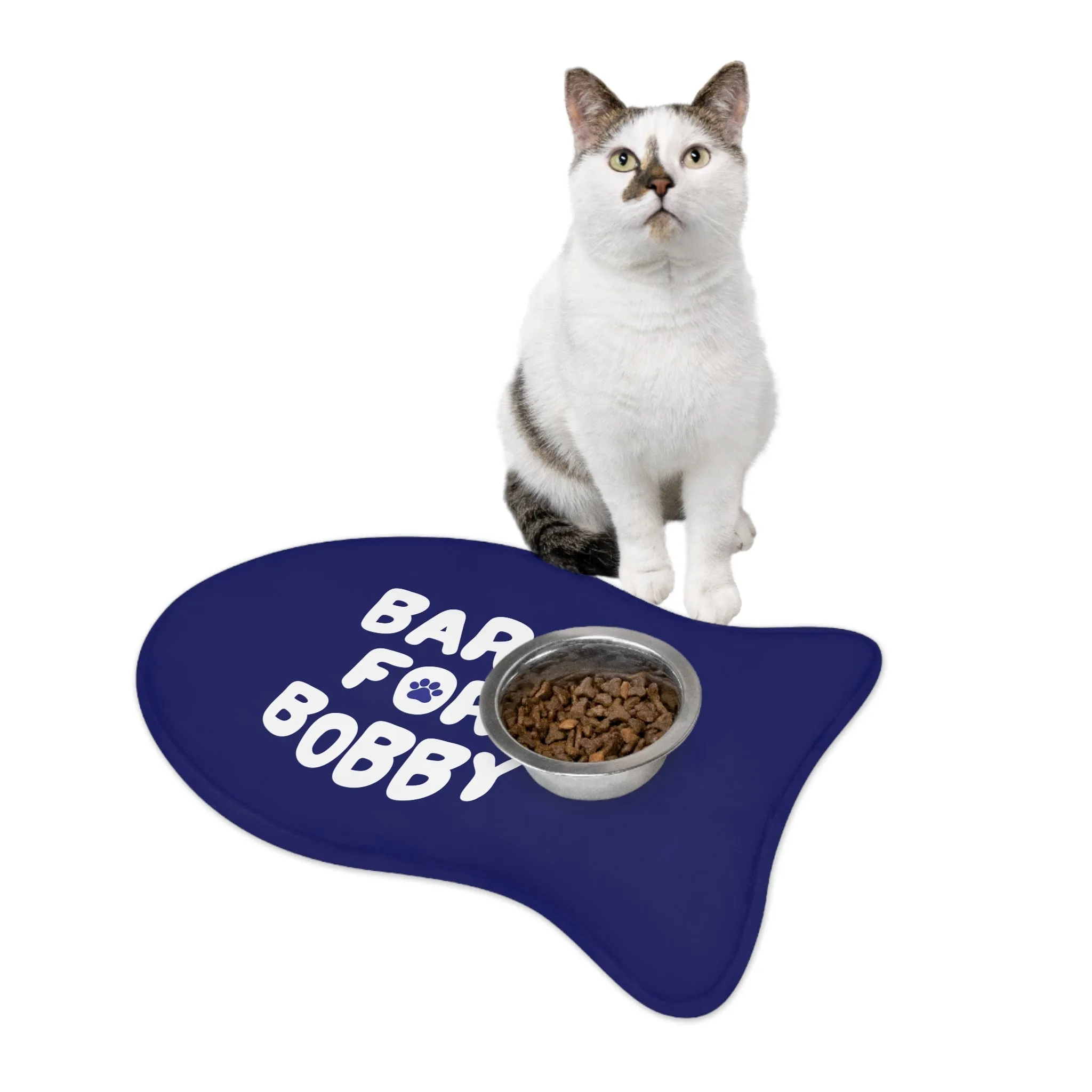 Bark for Bobby Pet Navy Feeding Mat