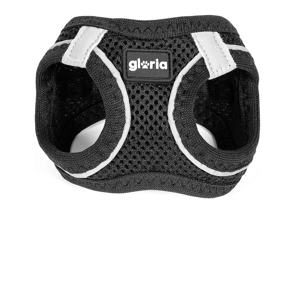 Dog Harness Gloria Air Mesh Trek Star Adjustable Black Size Xxxs 18-20 Cm
