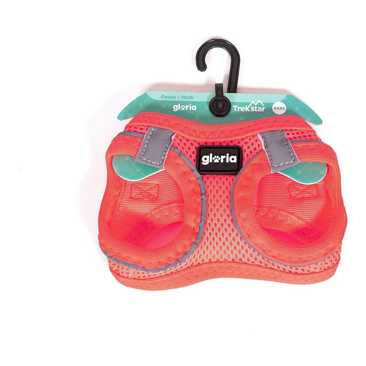 Dog Harness Gloria Air Mesh Trek Star Adjustable Pink l 33.4-35 Cm