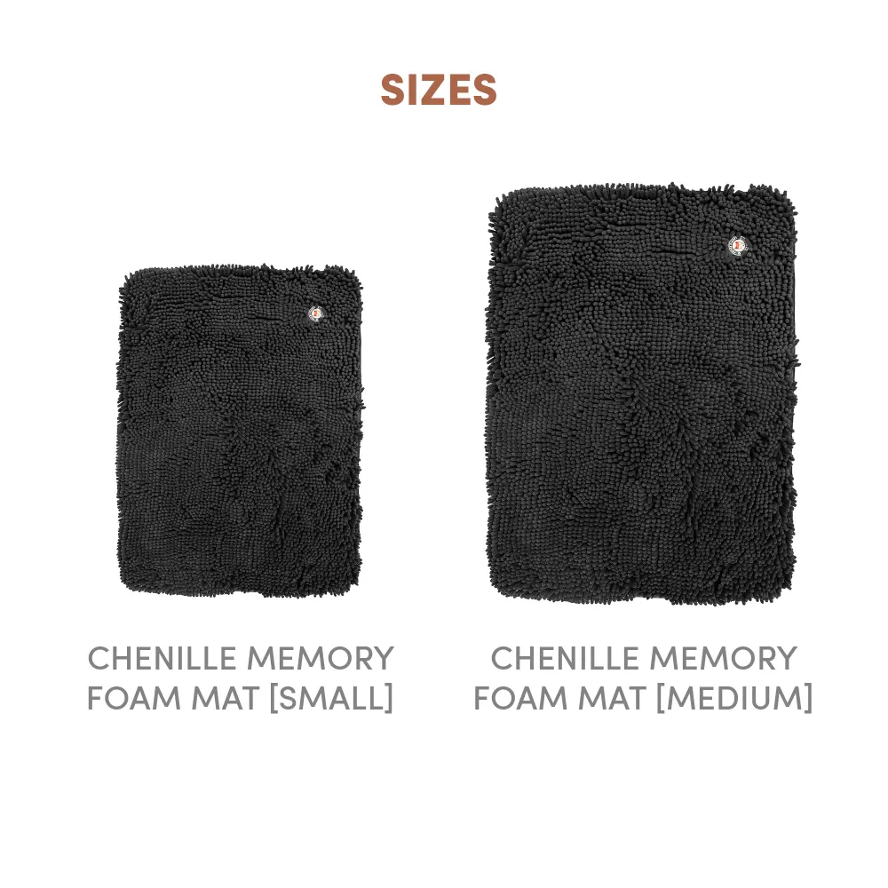 Fofos Chenille Memory Foam Mat for Dogs and Cats (Grey)