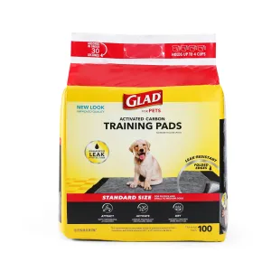 Glad for Pets Black Charcoal Puppy Pads 23" x 23" AllinOne Puppy Potty Training Pads That ABSORB & NEUTRALIZE Urine Instantly New & Improved Quality Puppy Pee Pads, (Pack of 1, 100 Count Total)