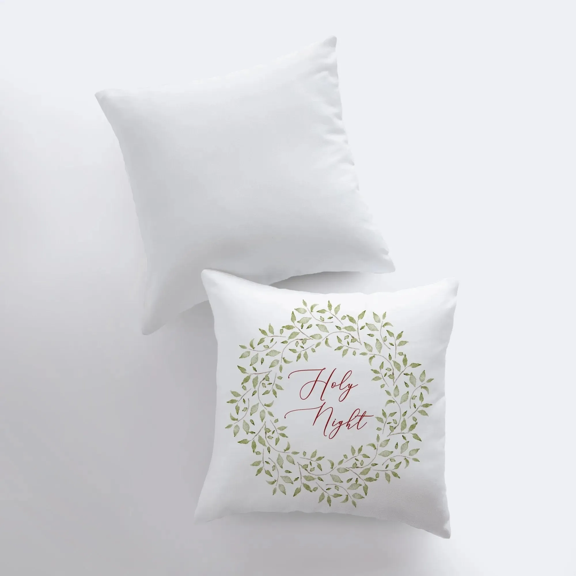 Holy Night Leaf Wreath | Throw Pillow | Christmas Pillow | Home Decor | Christmas  | Christmas tree | Christmas Gifts | Room Decor