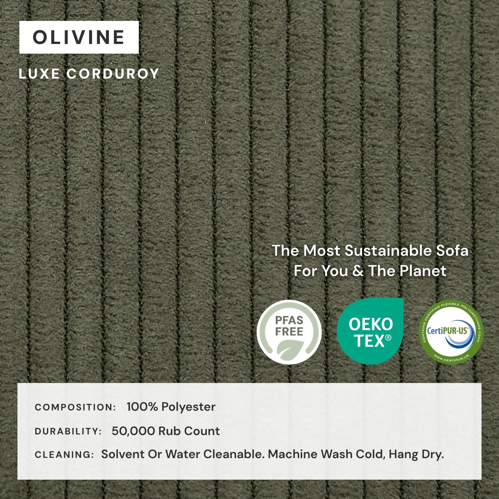 Modular Washable 9-Seater U-Sectional in Olivine | Deluxe  Seat | Cloud Pillow
