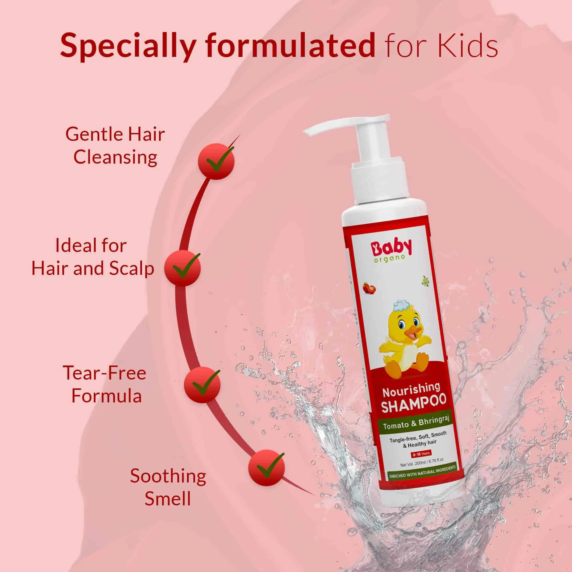 Natural Bath Care Combo | Gentle Baby Wash (200ml)   Baby Shampoo (200ml) | 100% Based on Ayurveda