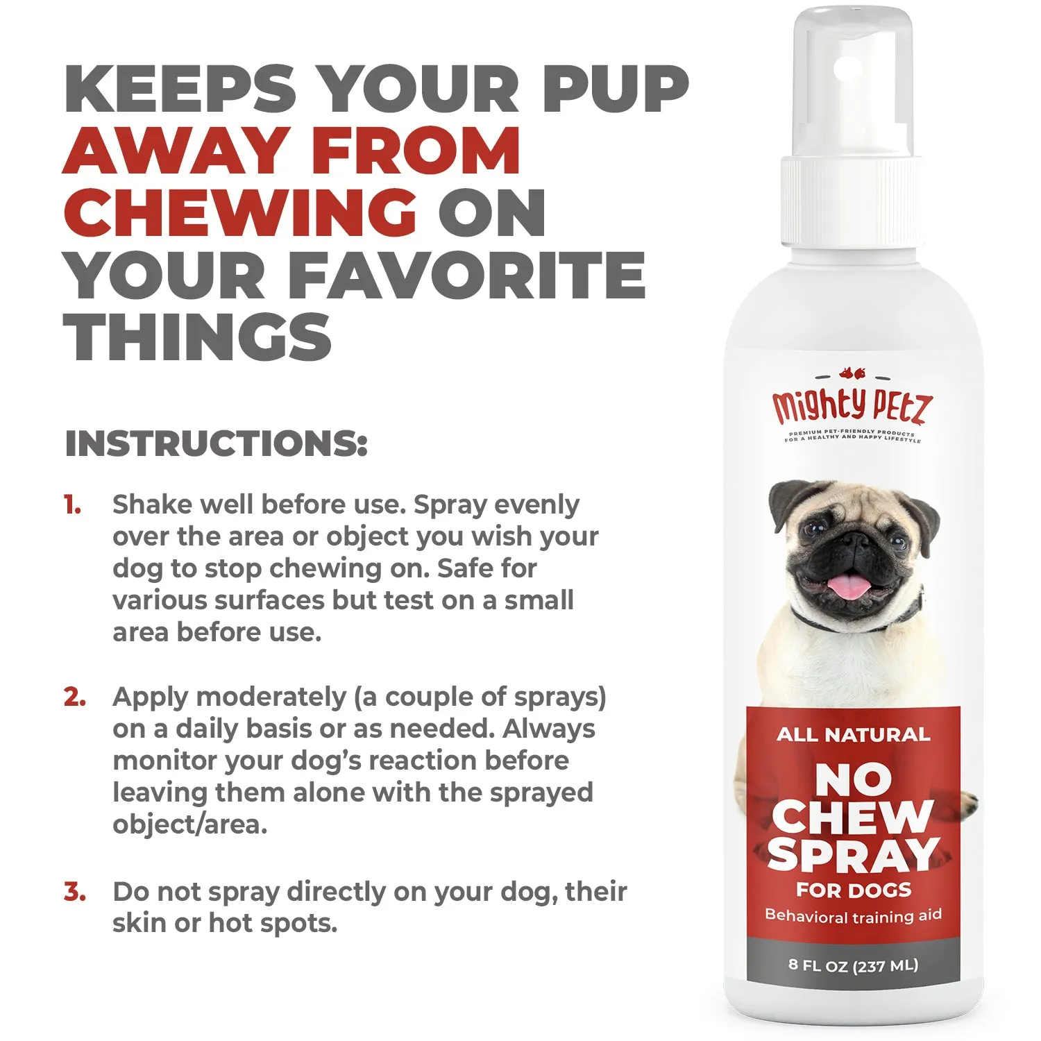 No Chew Spray for Dogs - Made with Natural Ingredients