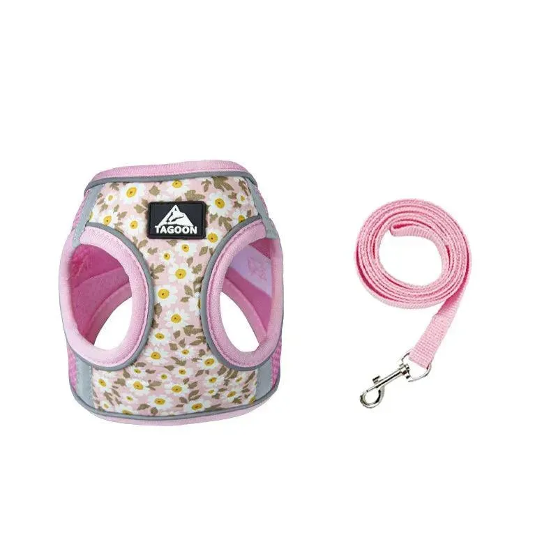 Nylon Mesh Cat and Dog Harness and Leash