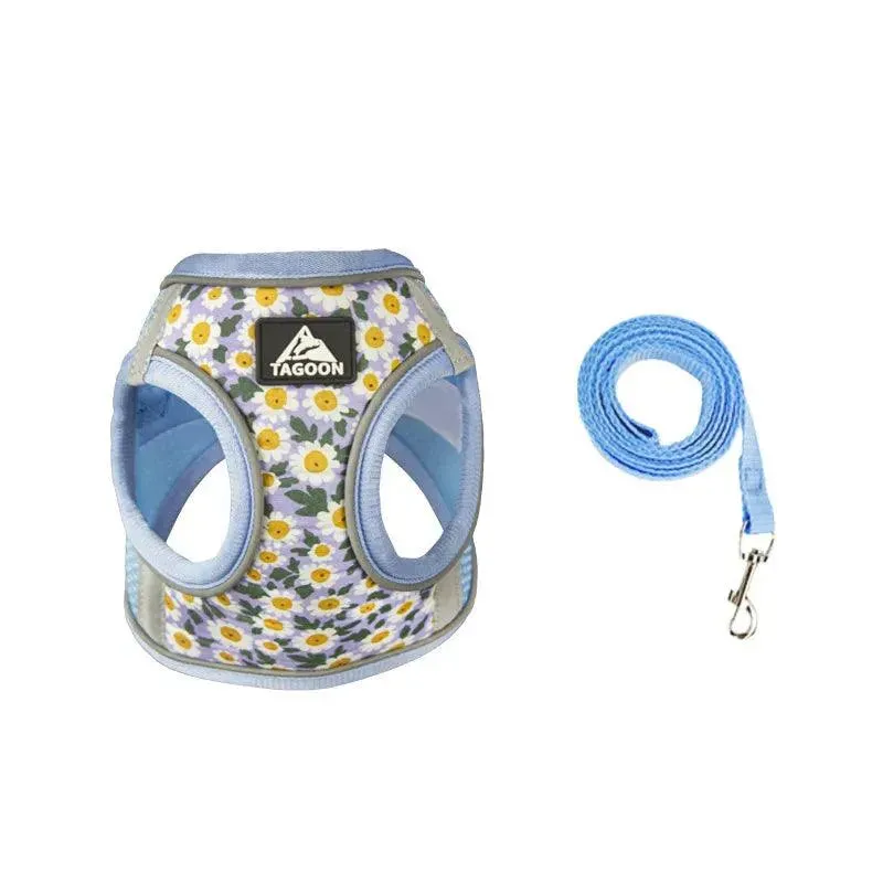 Nylon Mesh Cat and Dog Harness and Leash