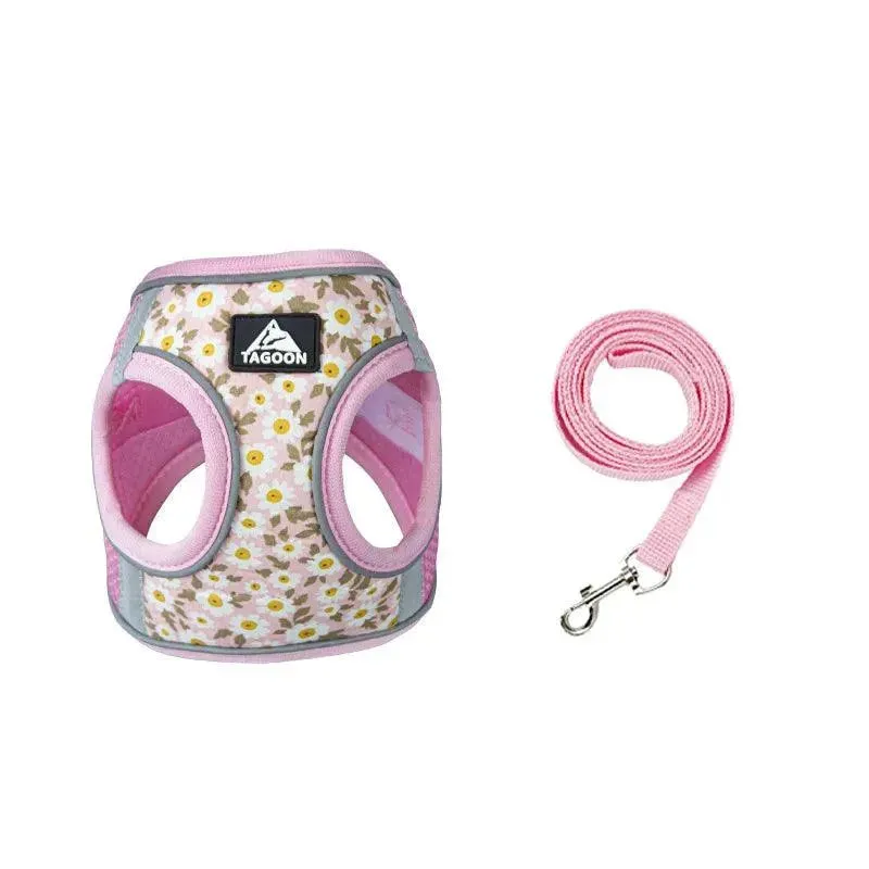 Nylon Mesh Cat and Dog Harness and Leash