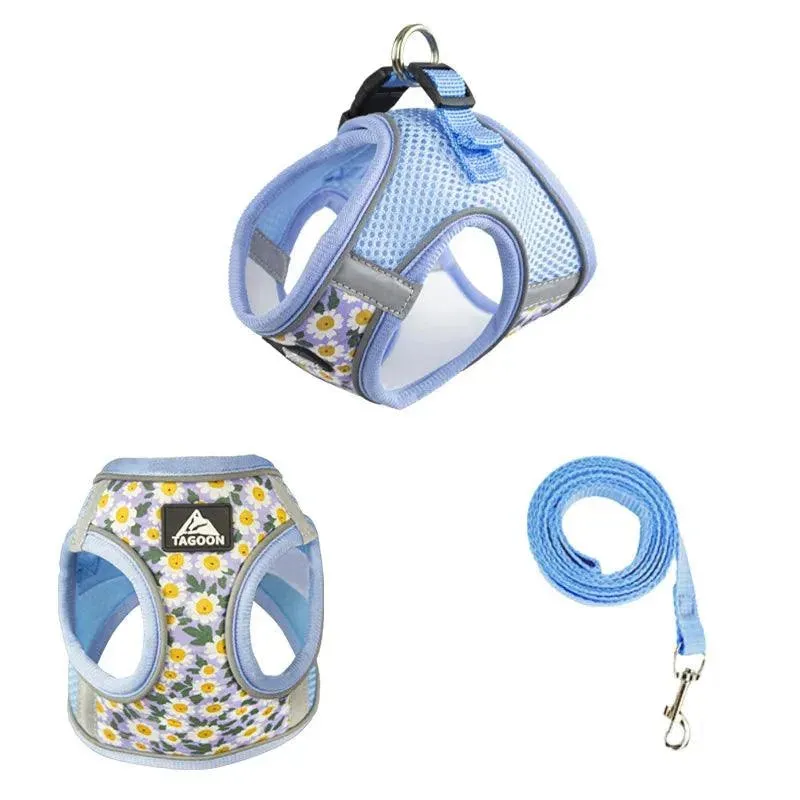 Nylon Mesh Cat and Dog Harness and Leash