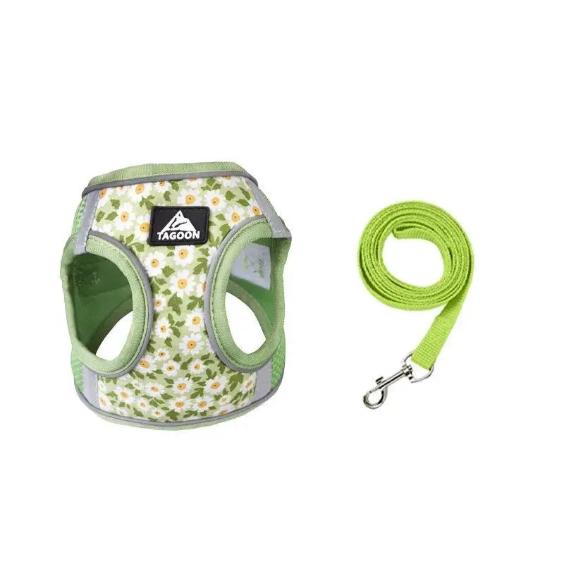 Nylon Mesh Cat and Dog Harness and Leash