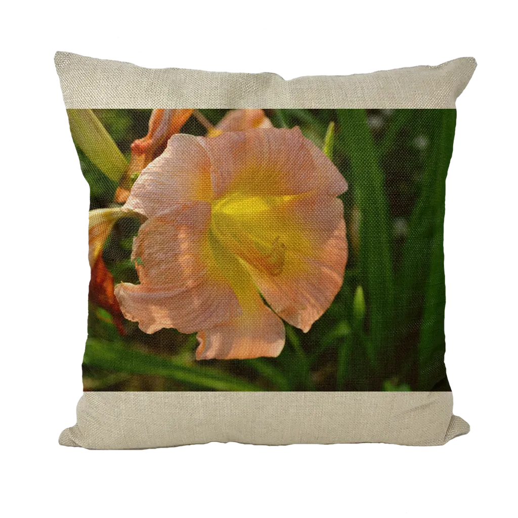 Orange Flower Throw Pillows