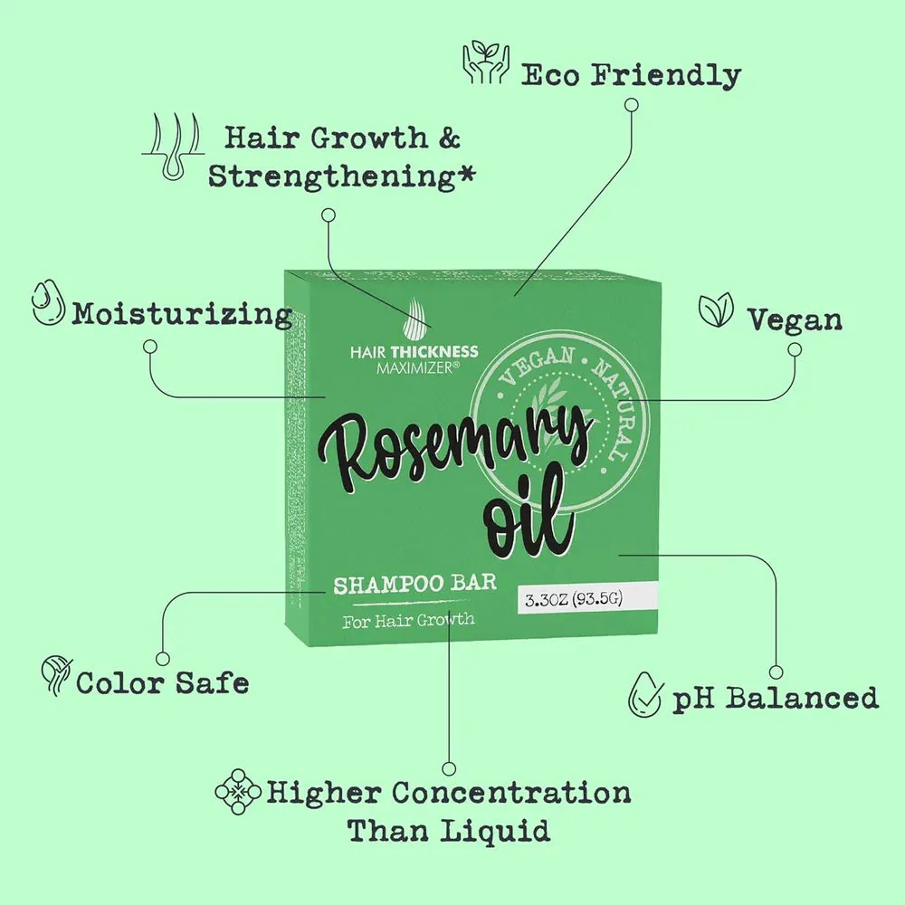Rosemary Oil Miracle Shampoo Bar for Hair Growth - (Buy 1 Get 1 Free)