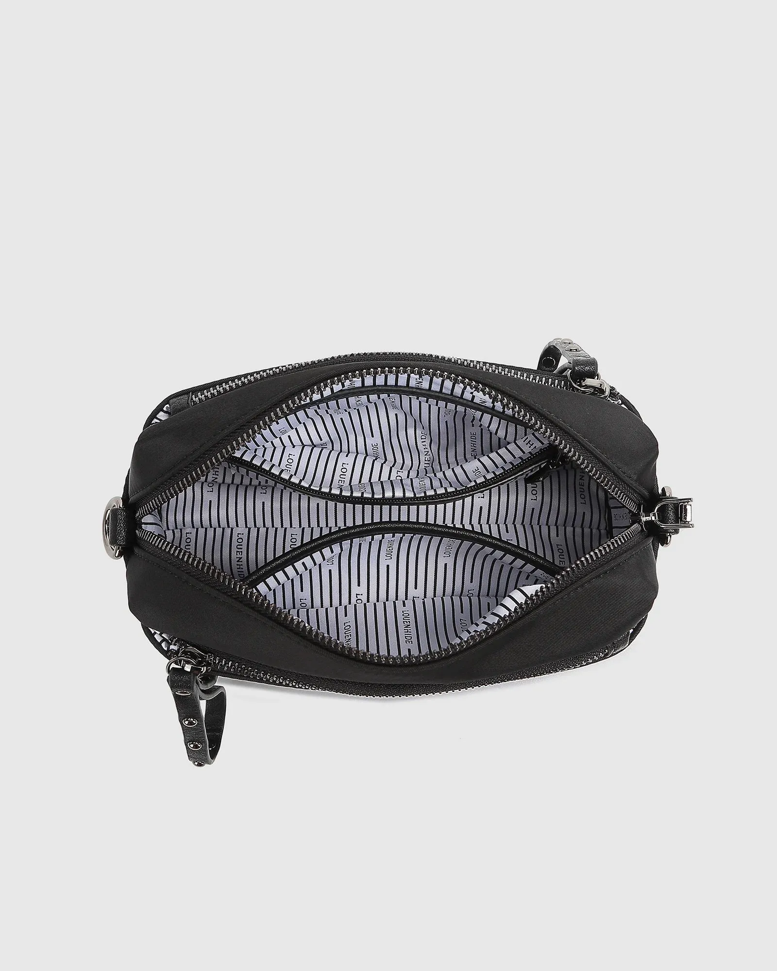 Rowie Nylon Crossbody Bag - Black by Louenhide