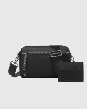 Rowie Nylon Crossbody Bag - Black by Louenhide