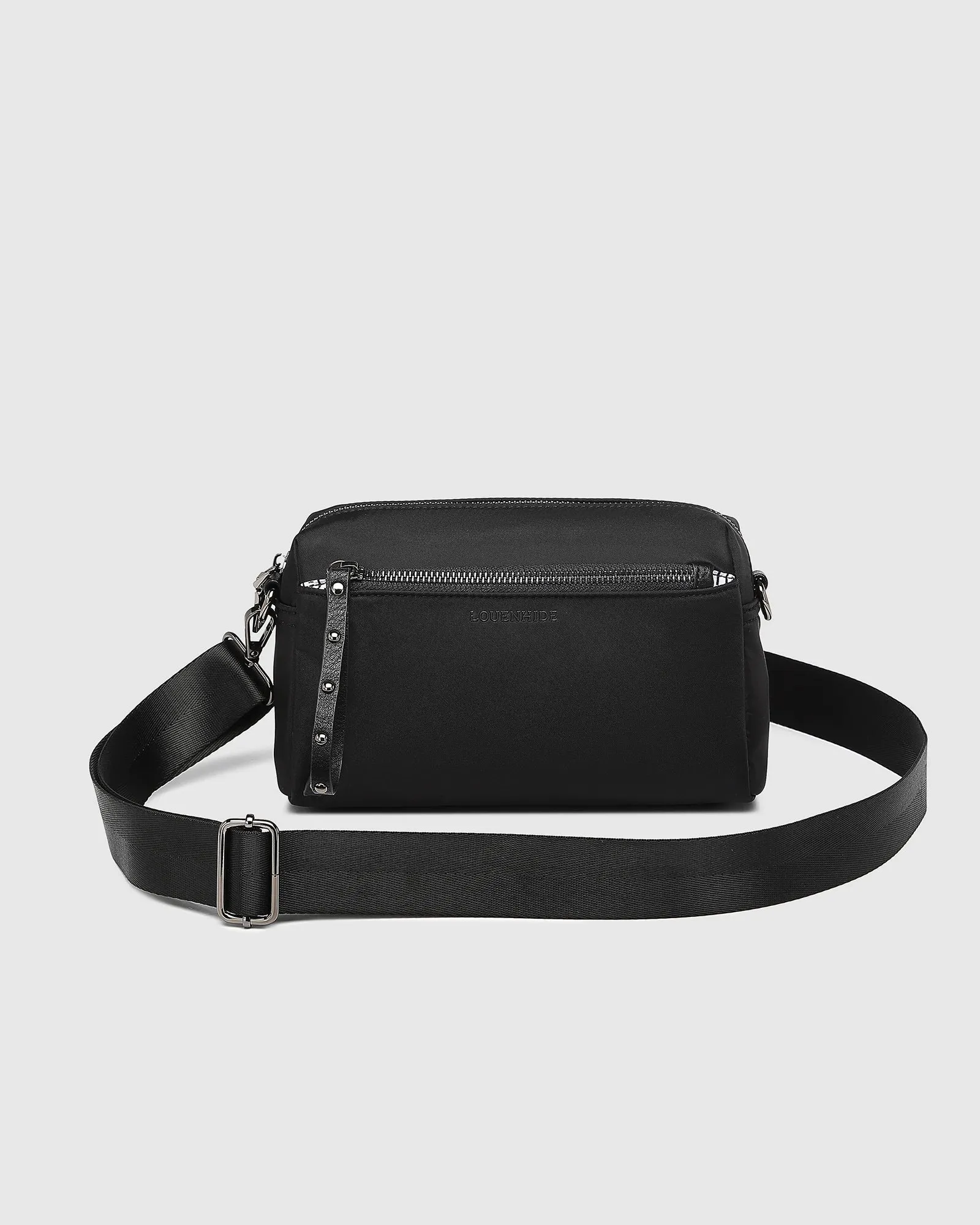 Rowie Nylon Crossbody Bag - Black by Louenhide
