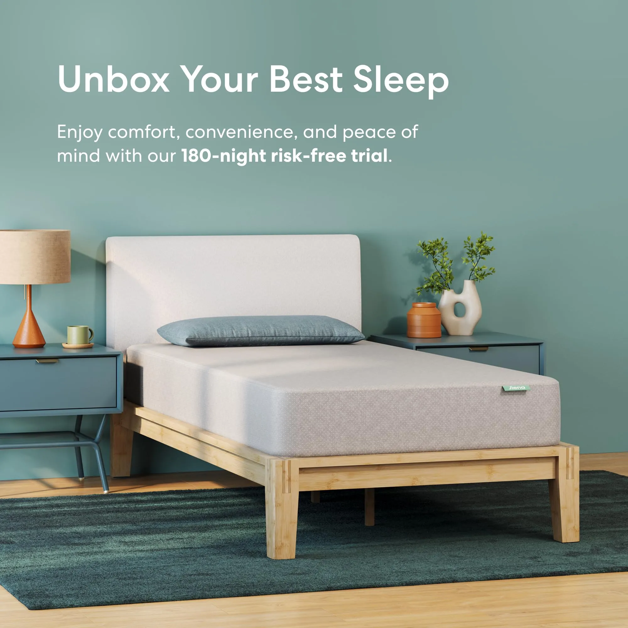 Siena 8 Twin Mattress - Gel Memory Foam - Medium Firm - 180 Night Trial - Premium Pressure-Relieving Layers - 10 Year Manufacturer Warranty - CertiPUR-US Certified
