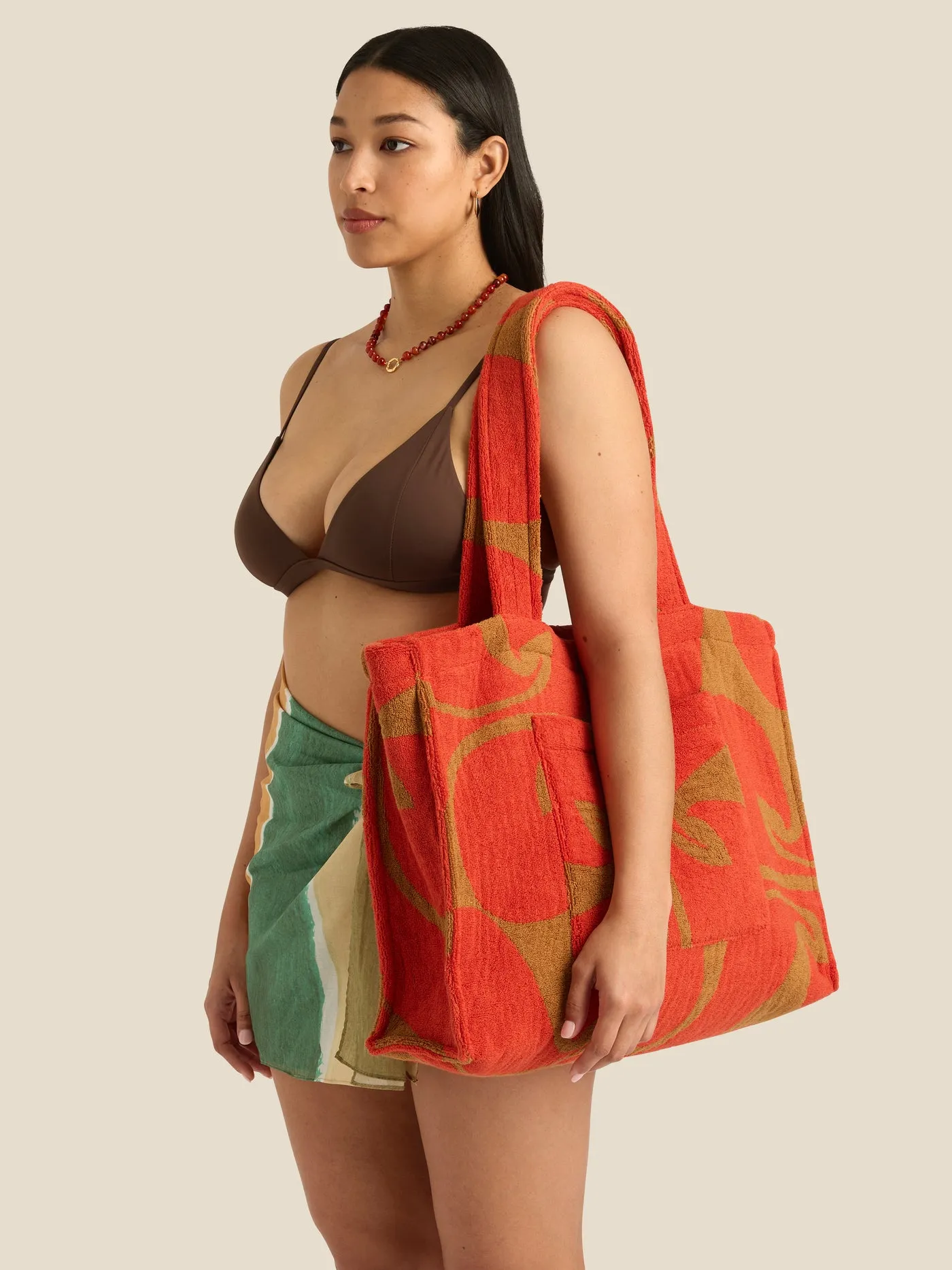 Towelling Beach Bag | Wave Spice