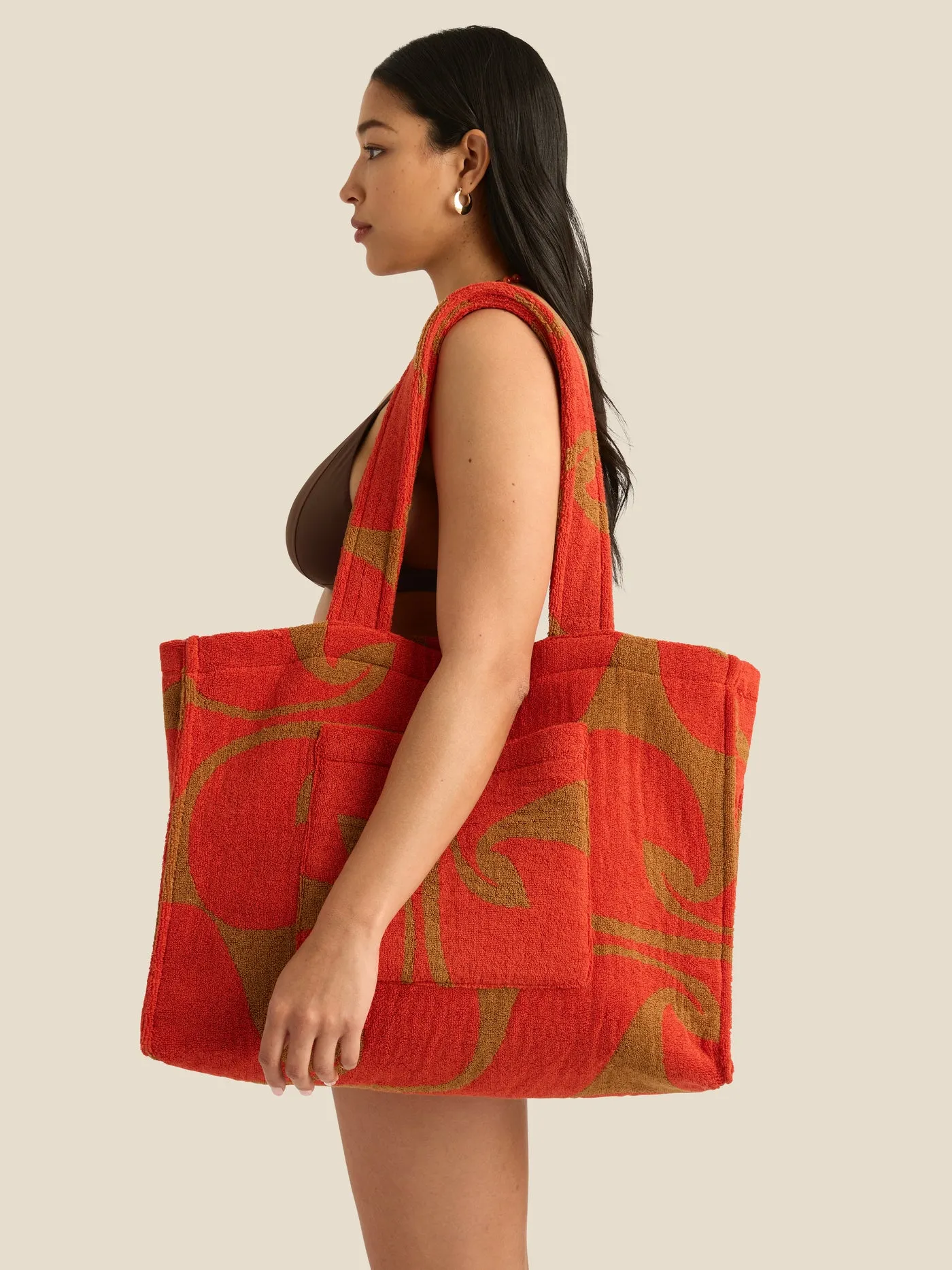 Towelling Beach Bag | Wave Spice
