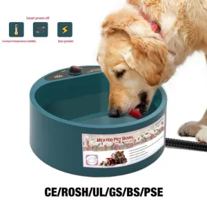 Warm & Hydrated: 2.2L Heated Outdoor Dog Thermal-Bowl!