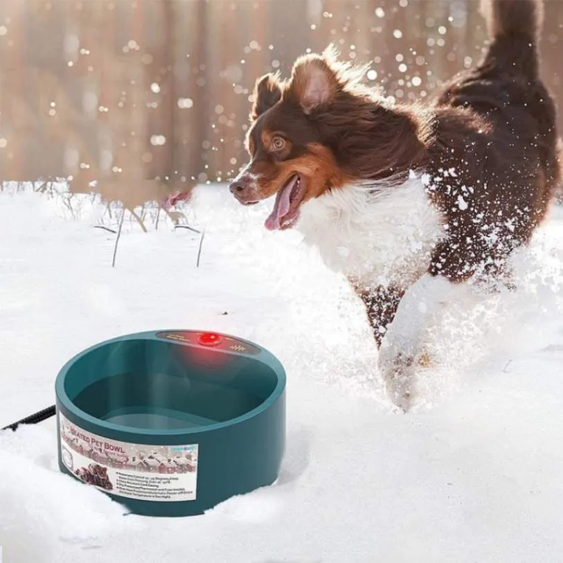Warm & Hydrated: 2.2L Heated Outdoor Dog Thermal-Bowl!