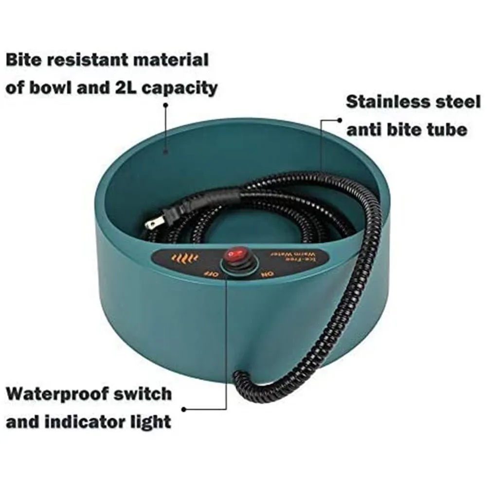 Warm & Hydrated: 2.2L Heated Outdoor Dog Thermal-Bowl!