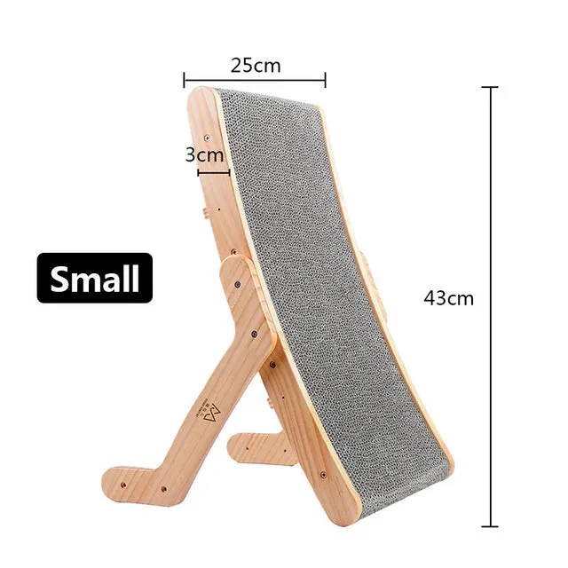 Wood multi-functional cat scratching post